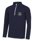 Men's Half Zip Neck Training Top JC031 - Navy with Jubilee Logo - Deerpark Tennis Club