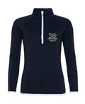 Women's Half Zip Neck Training Top JC036 - Navy with Jubilee Logo - Deerpark Tennis Club