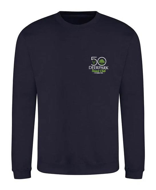 Adult Crewneck Sweatshirt JH030 - Navy with Jubilee Logo - Deerpark Tennis Club
