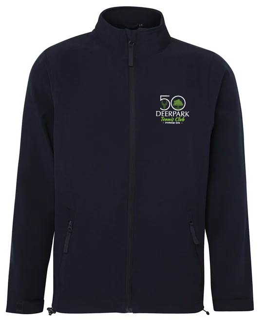 Men's Pro 2-Layer Softshell RX500 - Navy with Jubilee Logo - Deerpark Tennis Club